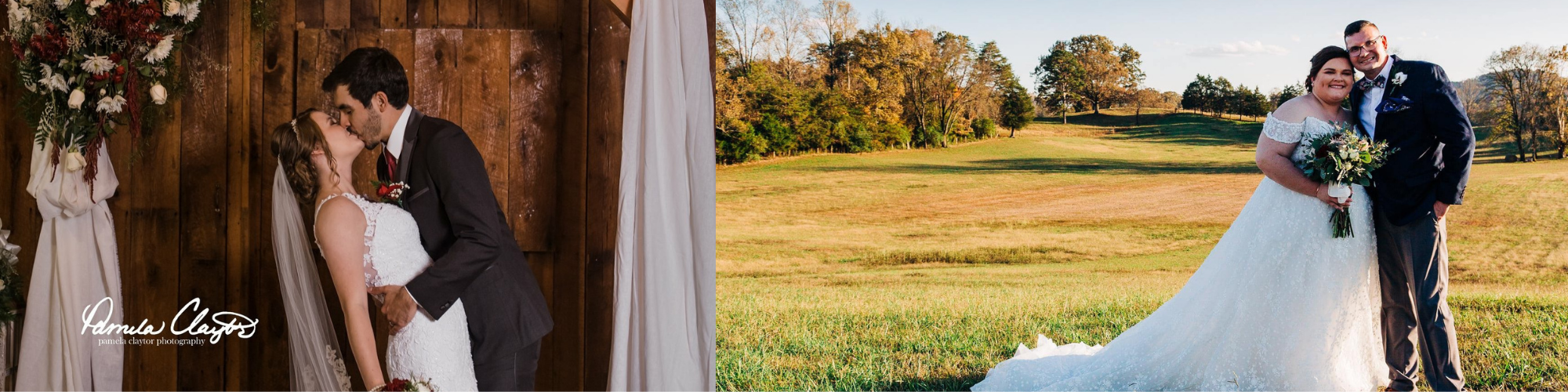 two newly wedded couples at Bilbrey Farms